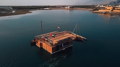 Suwaidi Pearl farmhouse on the floating pontoon